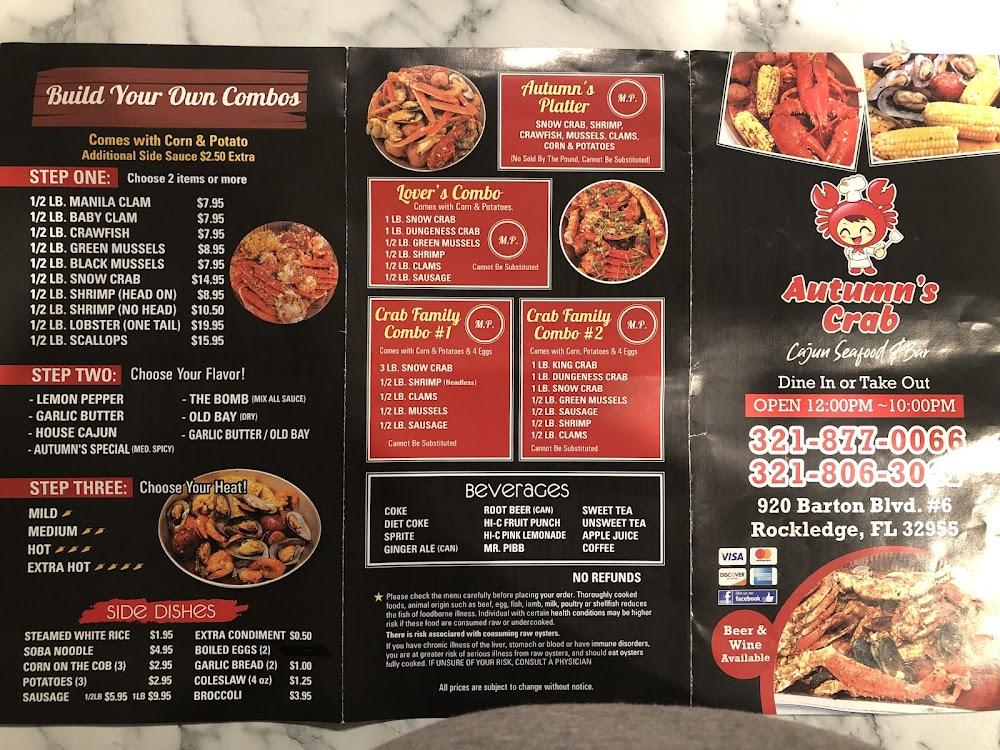 Autumn's Crab Menu image 1